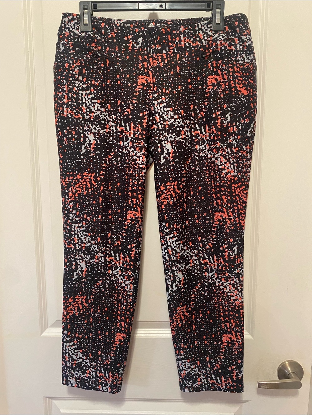 adidas Golf Black caprice, with Coral & White Splatter